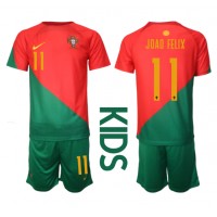 Fotbalové Dres Portugalsko Joao Felix #11 Dětské Domácí MS 2022 Krátký Rukáv (+ trenýrky)